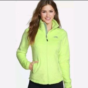 The North Face Neon Yellow Fleece Jacket Zip Up - Medium